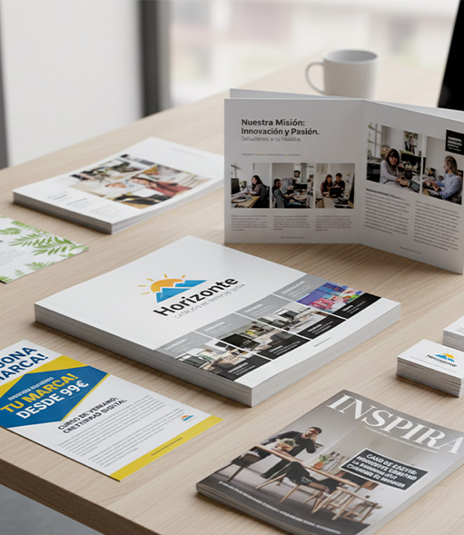 Tarjetas de visita y material corporativo